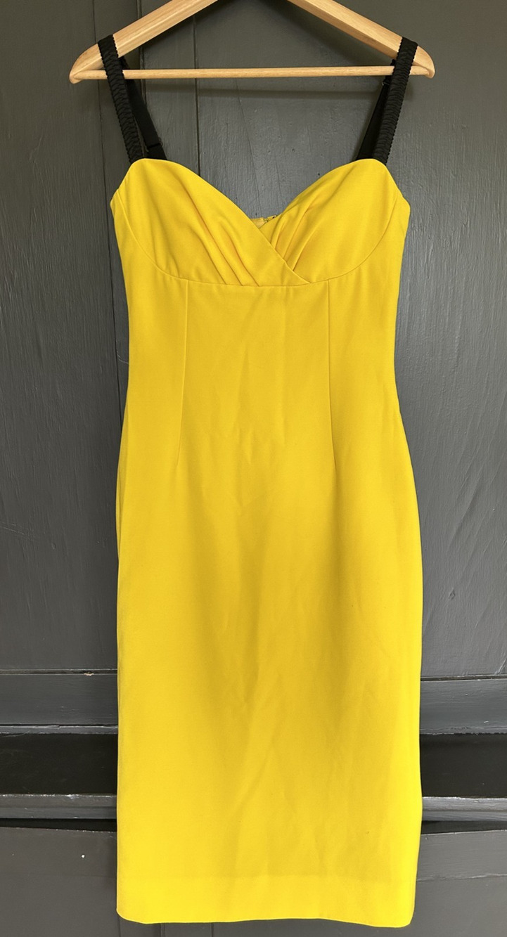 Dolce & Gabbana Joy Therapy SS22 Yellow Sheath Dress IT42